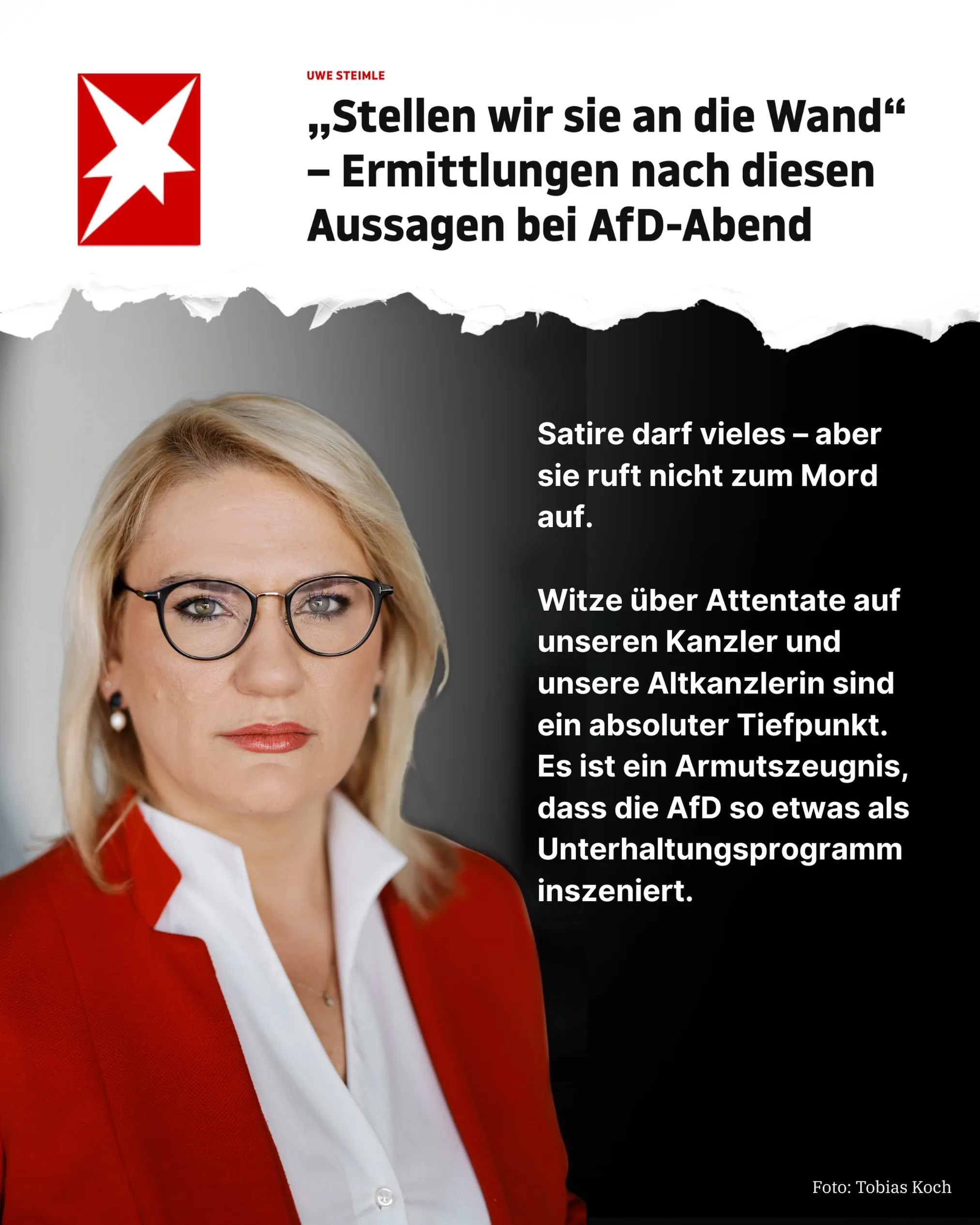 Bei der AfD beklatscht der Saal Mordfantasien und singt dazu die Hymne der SED-Diktatur. 🛑 Wenn auf einer AfD-Bühne offen über die Erschießung einer Altkanz…