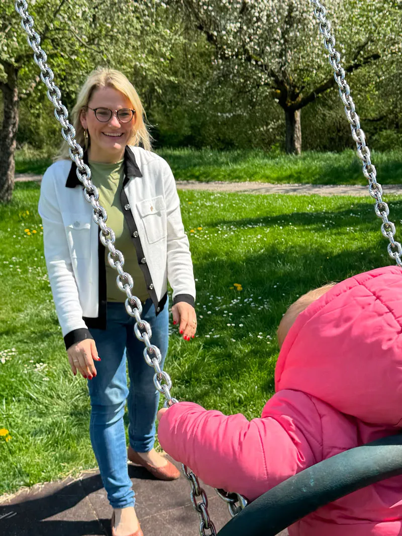 Christina Stumpp mit Kind